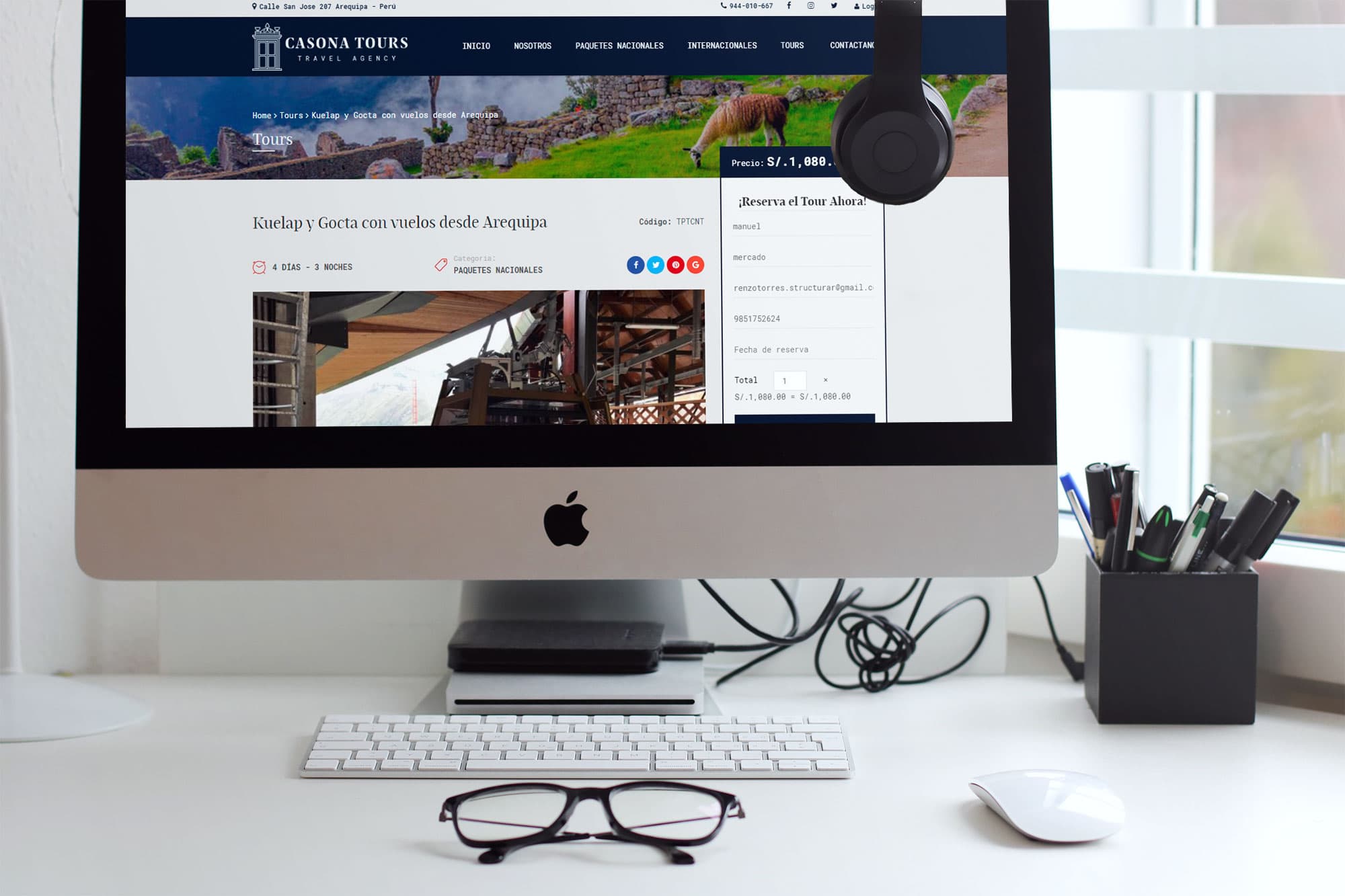 Diseño Web en Arequipa para agencia de viajes